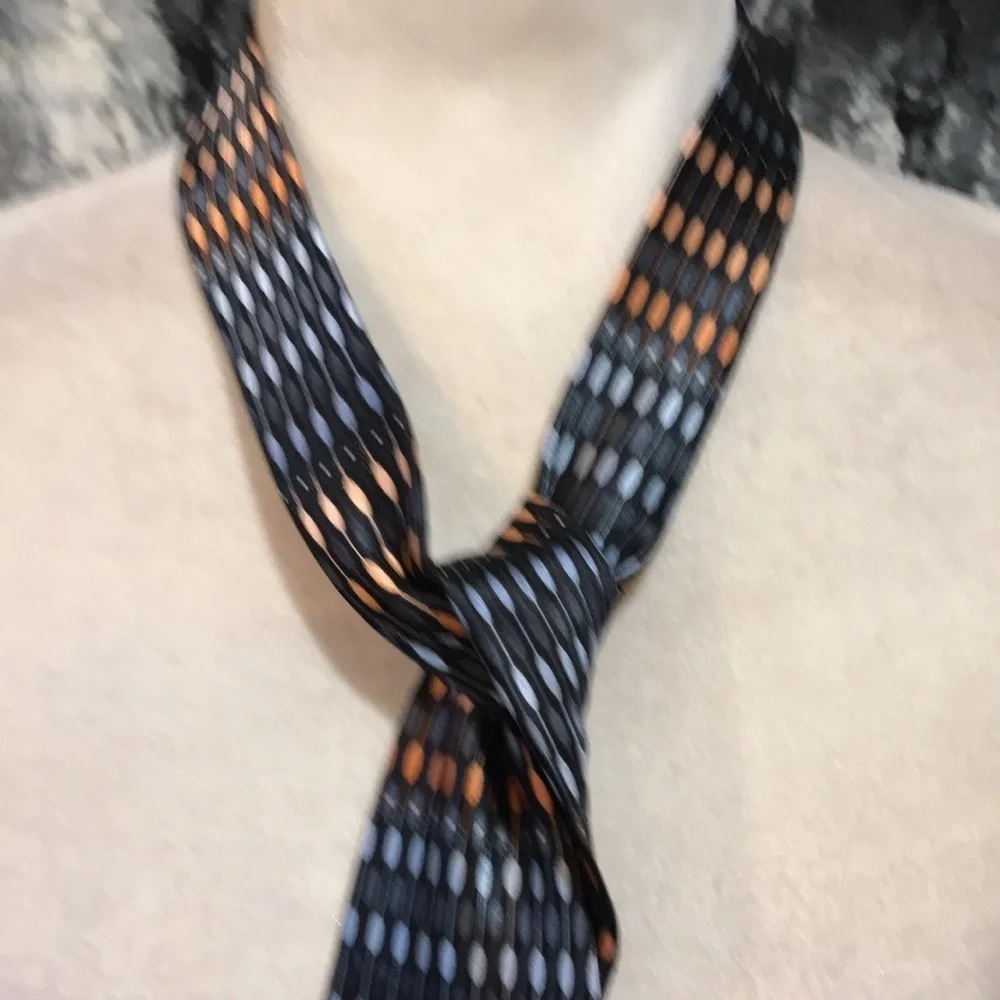 Covington 100% Silk Necktie in Geometric Design Multi Color- 60 Inches